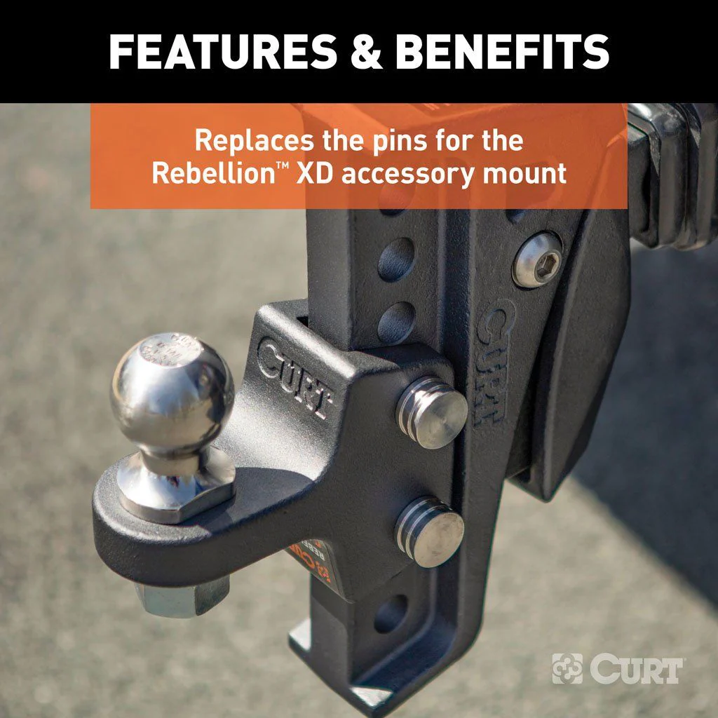 CURT | Replacement Rebellion XD Accessory Mount Pins | 2-Pack | 45976-85 - Image 3